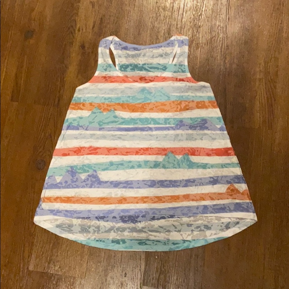 Striped razor back tank